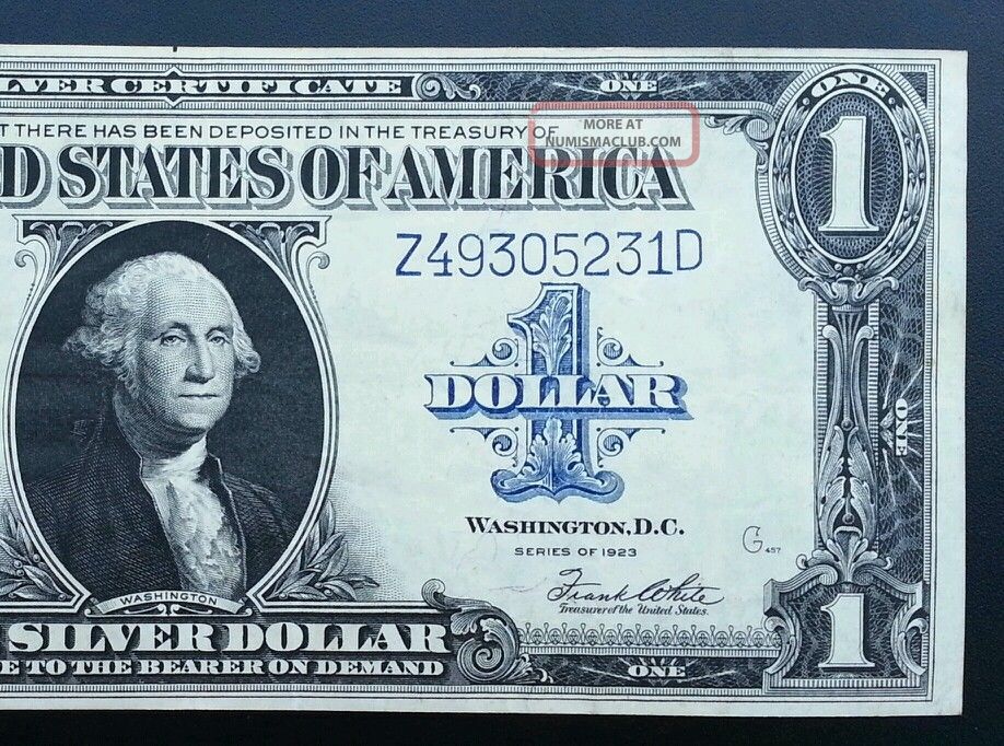 1923 1 Dollar Silver Certificate Great Eye Appeal Large