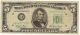 +scarce+ 1950 Note Frn $5 Bill Printing Error W/margin Treasury Marks Paper Money: US photo 1
