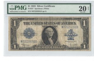 1923 $1 Silver Certificate Fr - 237 Pmg Vf 20 Rare photo