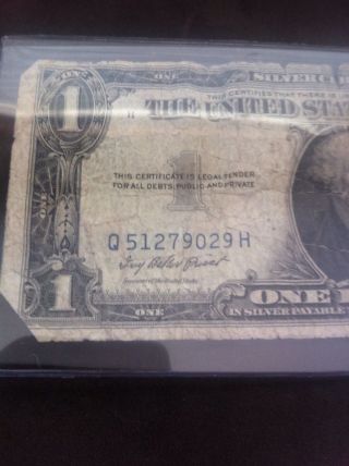 1935 E One Dollar Silver Certificate.  Serial Q51279029h.  Blue Seal. photo