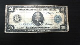 Series Of 1914 $20 Federal Reserve Note Atlanta District photo