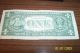 One Dollar Bill With Smear Mark On Stamped Seal. Small Size Notes photo 1