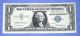 Star 1957 $1 Silver Certificate Choice About Uncirculated More 4 Aj Small Size Notes photo 1