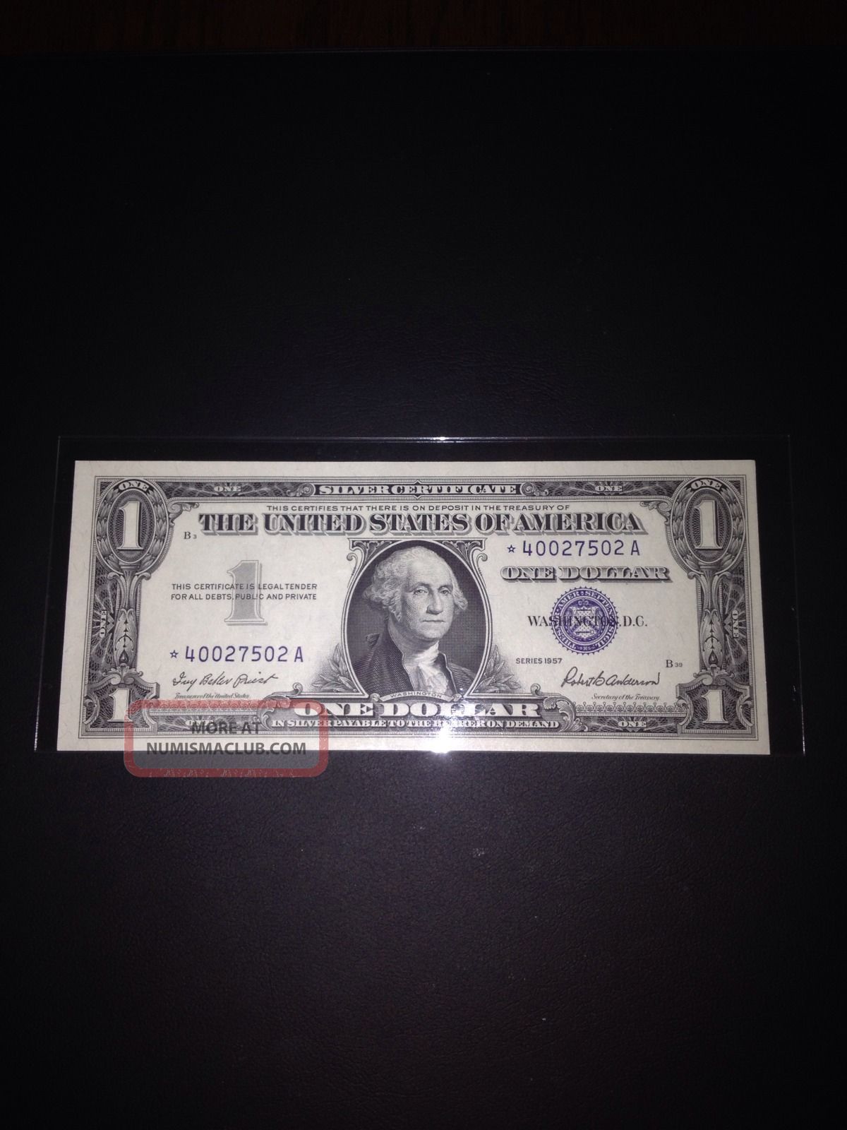 [Letter3 5] One Dollar Bill With Star - 1bakuz4