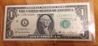 Fancy Serial Number $1 1130 4311 Uncirculated Star Note Priorty photo