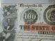 1863 Confederate State Of Georgia $100 Bond Promissory Note Encapsulated Paper Money: US photo 2