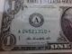 2009 1.  00 Boston Star Note W/ Low A 04531210 Small Size Notes photo 2