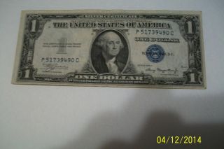 1935 - A Silver Certificate One Dollar Bill photo