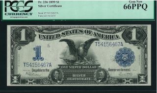 1899 1 Dollar Black Eagle Gem 66 photo
