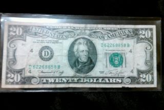 Fancy 20$ Bill,  Series 1974 photo