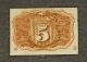 Second Issue 5c Fractional Note - Fr1316 - - Strong Almost Uncirculated Paper Money: US photo 1