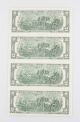 Sheet Of Four (4) Uncut 1995 $2 Bills From Bureau Of Engrave & Print W/ Brochure Small Size Notes photo 1