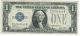 $1 Silver Certificate 1928a Eb Block Very Fine Blue Seal 544b Small Size Notes photo 2