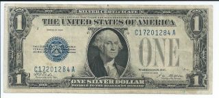 $1 Silver Certificate 1928 Ca Block Very Fine Blue Seal 284a photo