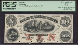 $10 Bank Of The Empire State Rome Ga Proof Pcgs 64 Spectacular photo
