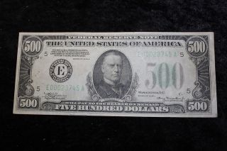 Series 1934a $500 Note,  Federal Reserve Bank Richmond,  Va E00023745a photo