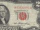 1953 Red Seal $2.  00 Jefferson Note,  Two Dollar Bill A03332591a Small Size Notes photo 2
