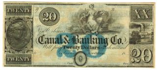 $20 1800 ' S Canal & Banking Co.  Remainder More Currency Axr photo