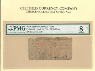 1759 Jersey Colonial Currency 30 Shillings Pmg 254 Year Old History photo