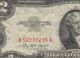1953a Red Seal $2.  00 Jefferson Note,  Two Dollar Bill A52037215a Small Size Notes photo 1