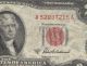 1953a Red Seal $2.  00 Jefferson Note,  Two Dollar Bill A52037215a Small Size Notes photo 2