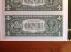 1985 D Series $1.  00 Bills,  Uncirculated,  Uncut Small Size Notes photo 3