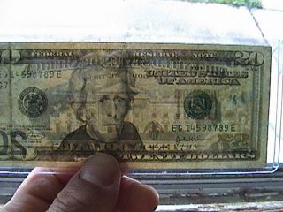 20 Dollar Bill 2004 Twenty Black Eye Jackson Rare Unique Look Pmg Worthy So Cool photo