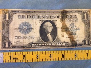 1913 Us Silver Certificate Dollar Large Bank Note.  $1.  B photo