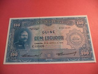 Portugal Guine 100 Escudos 1964 Unc photo