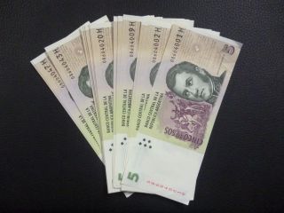Argentina Bundle X 100 Banknote 5 Pesos Pick 353 Unc 2013 - H Series photo