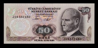 Turkey 50 Lira L.  1970 (1976) Pick 188 Unc. photo