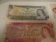Foregin Paper Money Circulated Old French 1970 ' S Canada 1 - 2 Dollar Eng 5 Pound Paper Money: World photo 1