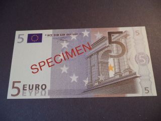 Portugal 5 Euros Specimen 2001 Unc photo