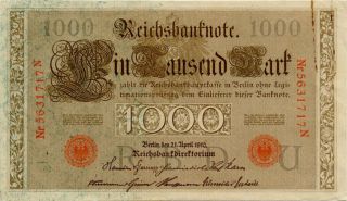 Germany 1000 Mark 1910 Nr5631717n photo