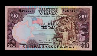 Samoa 10 Tala (1985) B Pick 27 Unc -. photo
