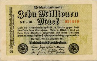 Germany 10.  000.  000 Mark 1923 051919 photo
