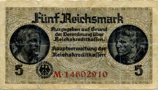 Nazi Germany 5 Reichsmark Wwii M14602910 photo