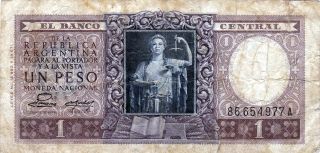 Argentina,  1 Peso,  Banknote 1947 photo