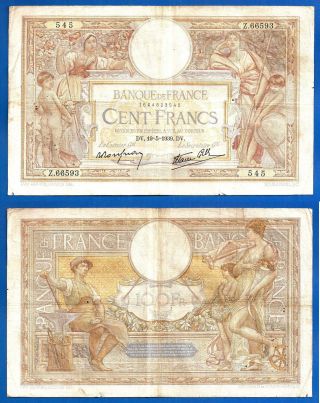France 100 Francs 1939 Serie Z Merson Europe Frcs Frcs World Skrill photo