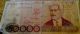 1988 Era Brazil 50000 Cruzeiros - Circ Banknote - Folds But Edges Mostly Intact Paper Money: World photo 1