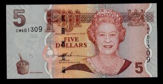 Fiji 5 Dollars (2007) Pick 110 Unc. photo