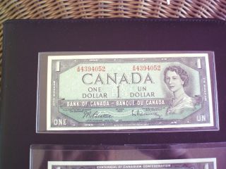 Canadian One Dollar Bank Note 1954, photo