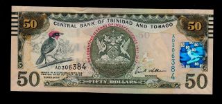 Trinidad & Tobago 50 Dollars 2012 Commemorative Pick Unc. photo