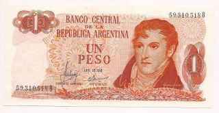 Banco Central Argentina Un Pesos Bank Note - - Pristine photo