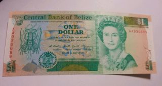 Belize 1 Dollar 1990 Unc photo