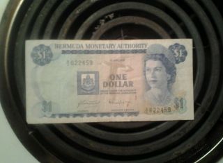Bermuda $1 Dollar 1979 Note Sailboats photo