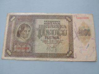 Croatia,  1941 1000 Kuna Banknote photo