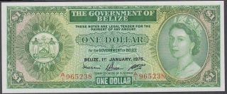 Belize Qeii 1 Dollar Issued 1st January 1976 Series A/1 Gem Unc - Rare photo