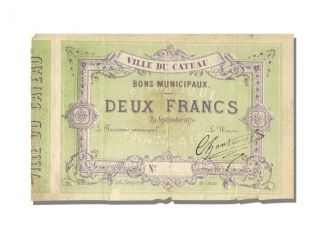 French War Emergency Issues,  Ville Du Cateau,  2 Francs photo