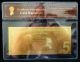 24k Gold $5 Dollar Note With Certificate Of Authenticity Nr Gorgeous Paper Money: US photo 1
